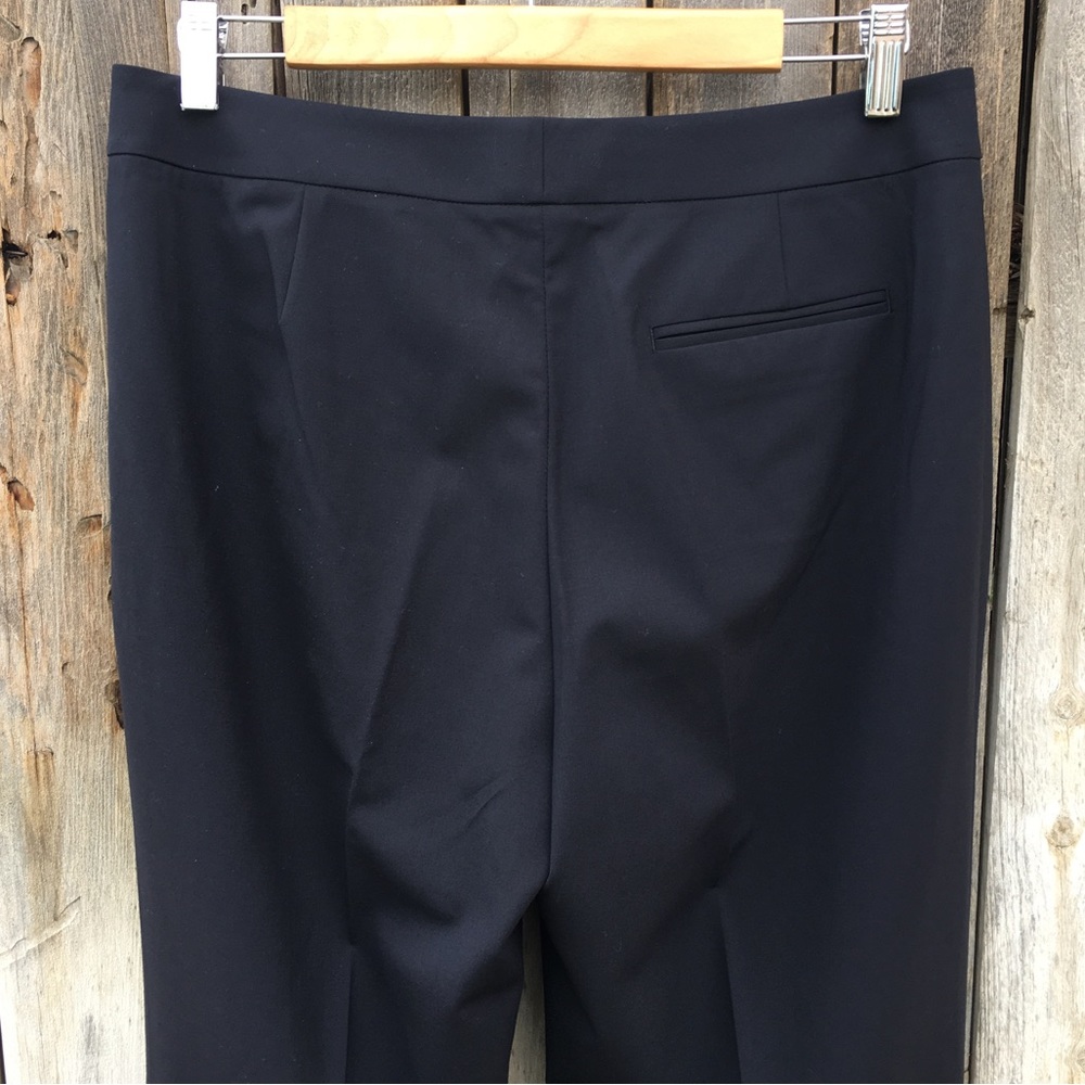 Lafayette 148 New York Italian Stretch Wool Menswear Pant Black 8 - Picture 9 of 16